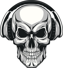 Skull With Headphones