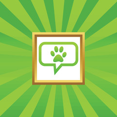 Poster - Paw message picture icon
