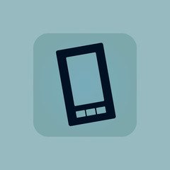 Poster - Pale blue smartphone icon