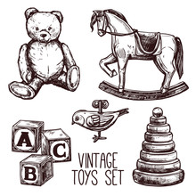 Vintage Toys Set