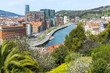 Vista de la ciudad de Bilbao desde el parque Etxebarria (España)