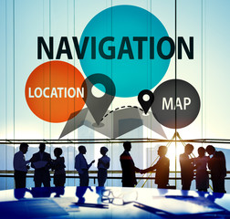 Poster - Navigation Direction Destination Travel Guide concept