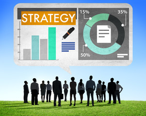 Wall Mural - Strategy Planning Vision Growth Success Concept