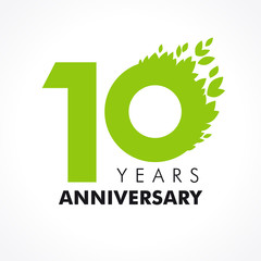 Poster - 10 anniversary leaves logo