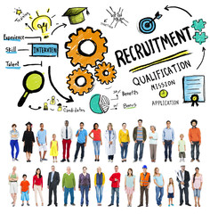 Canvas Print - Recruitment Qualification Mission Application Employment Hiring