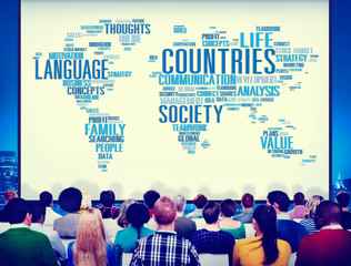 Canvas Print - Countries Language Society Family Global Concept 