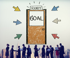 Wall Mural - Goal Expectations Aim Opportunity Success Concept