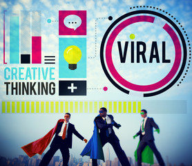 Wall Mural - Viral Technology Global Communicatiion Sharing Concept