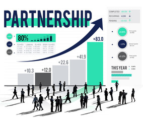 Poster - Partnership Connection Corporate Team Support Concept