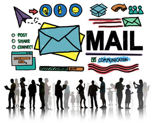 Wall Mural - Mail Message Inbox Letter Communication Concept