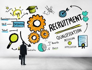 Wall Mural - Businessman Recruitment Searching Qualification Worker Concept