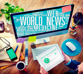 Poster - World News Globalization Advertising Event Media Infomation Conc