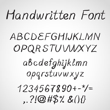Handwritten Font, ink style