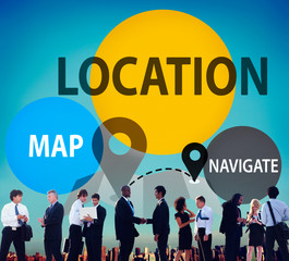 Poster - Location Destination Navigation Map Direction Concept