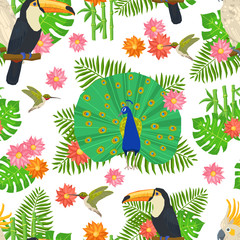 Wall Mural - Bird Seamless Pattern