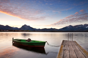 Naklejka na meble Przystań łodzi w Allgäu
