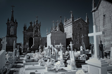 Poster - Infrared old european cemetery