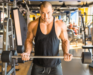 Wall Mural - Bodybuilder at gym