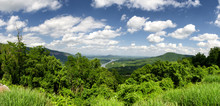 View At Lake Lure In North Carolina From Chimney Rock Mountain