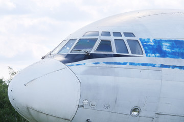 Wall Mural - The image of a passenger plane isolated on the white background