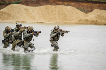 Wall Mural - rangers during the military operation