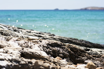 Rocks and blue sea