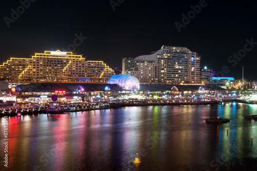 Obraz na płótnie Darling Harbour night scene