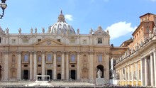 Italy, Rome, Peter’s Square And St. Peter’s Church
