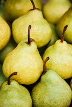 Green And Yellow Ripe Pears Background