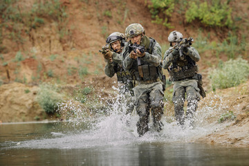 Wall Mural - rangers during the military operation