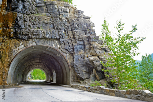 Fotografie, Obraz Tunnel on Going to the Sun Road in Glacier National Park.