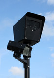 Fototapeta  - A red light camera used for traffic law enforcement in Chicago, USA.