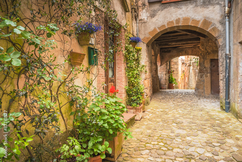 Naklejka na drzwi Corners of Tuscan medieval towns in Italy