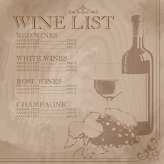 WINE LIST VINTAGE