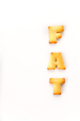 Wall Mural - fat wording by a b c biscuit