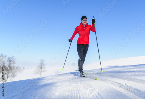 Dekoracja na wymiar  narciarze-biegowi