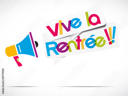 Fotografía mégaphone multicolore : vive la rentrée !