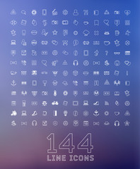 Wall Mural - modern thin line icons for web and mobile