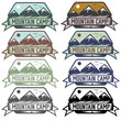 mountain camp vintage labels set