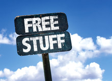 Free Stuff Sign With Sky Background