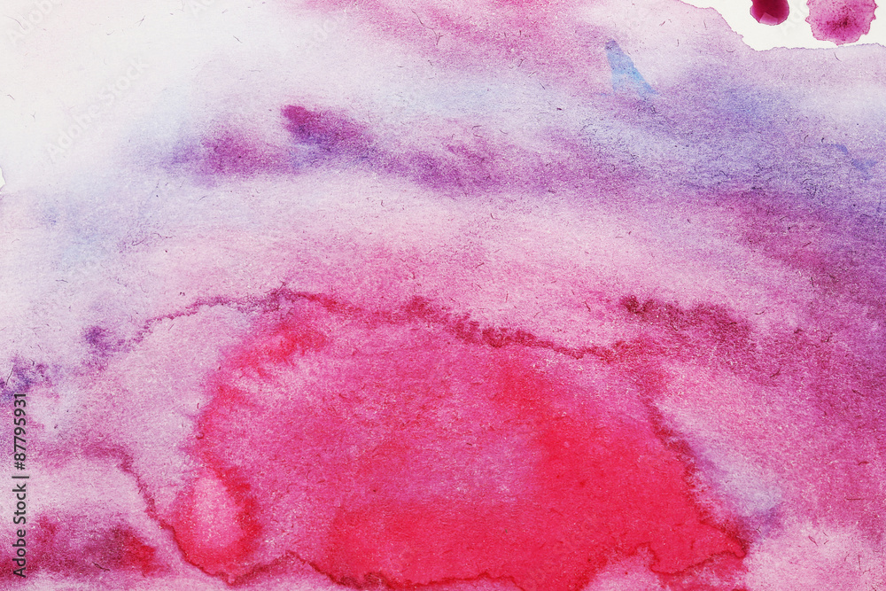 Watercolor texture on paper close-up