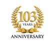 anniversary logo ribbon wreath 103