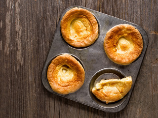 Wall Mural - rustic golden british yorkshire pudding