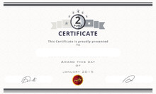 Certificate Template With Second Place Concept. Certificate Bord