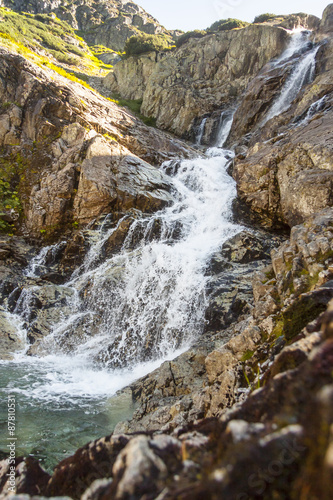 Fototapeta na wymiar Siklawa waterfall in Tatra Mountains - Poland, Europe.