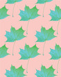 maple mint trendy pattern
