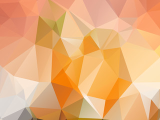 Wall Mural - orange abstract background triangular geometric polygon