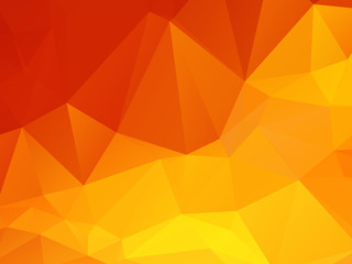 Wall Mural - orange abstract background triangular geometric polygon