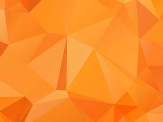 Wall Mural - orange abstract background triangular geometric polygon