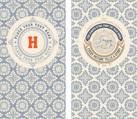 Wall Mural - retro cards. all elements by layers